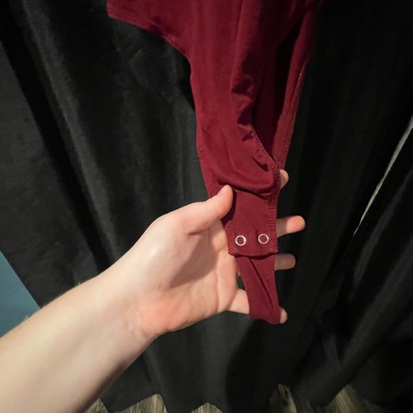 Red Turtleneck Body Suit - Picture 2 of 4